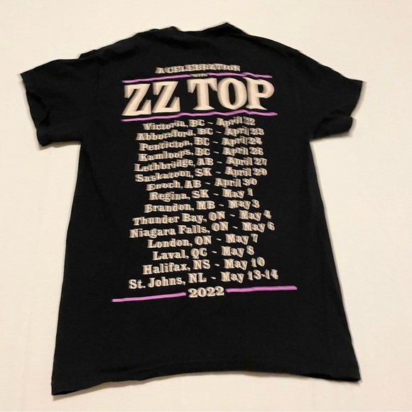 ZZ Top 2022 Tour Tee Shirt  A Celebration With Zz TOP T-Shirt Small Black - Picture 10 of 16